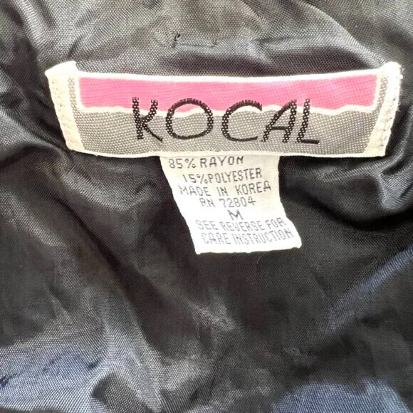 90's Funky Velvet Abstract Zip Up Jacket - Size Medium - KOCAL - Unisex - Picture 10 of 12